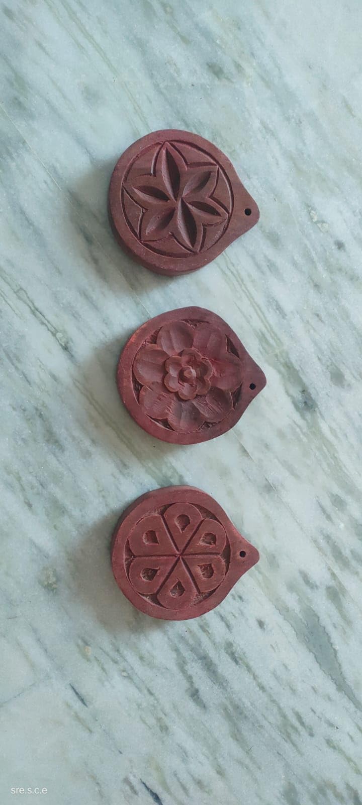 Buy Thekua Sancha Wooden Mold Set, Traditional Indian Cookie Press