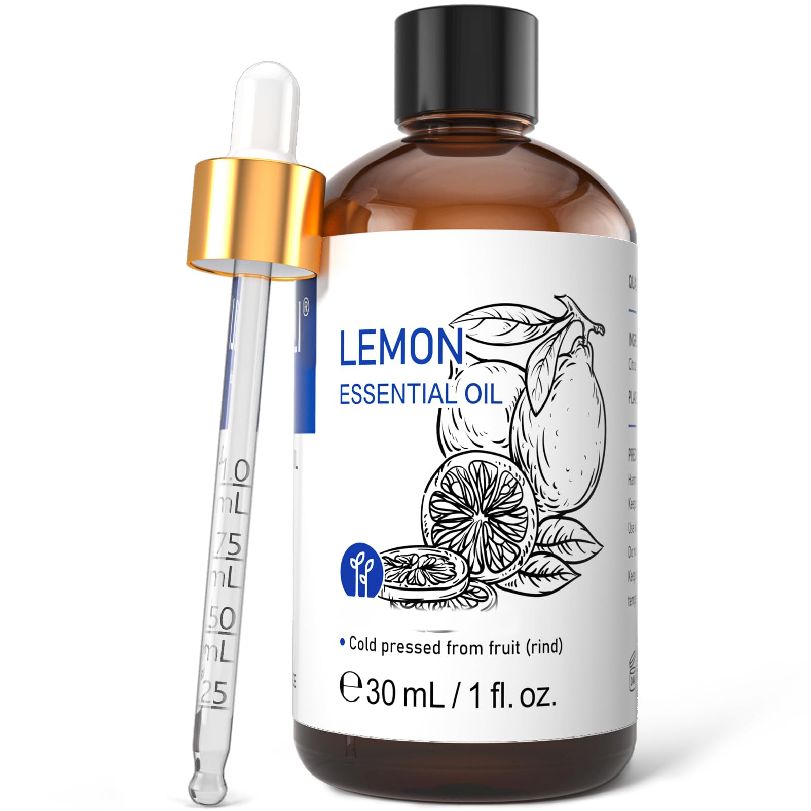 HIQILI Lemon Essential Oil for Cleaning, Diffuser &amp; Skin