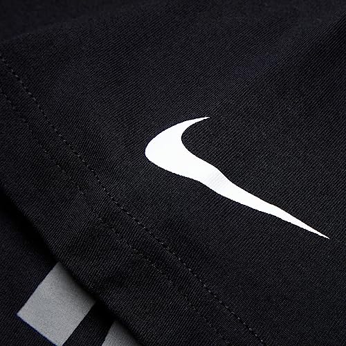 Nike Girl's NSW Tee Boxy Print (Little Kids/Big Kids) Black LG (14-16 Big Kid)3