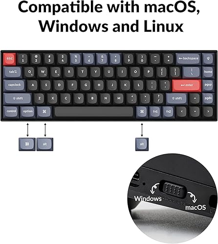 Miniatura 8 de Keychron K6 Pro QMKVIA Teclado mecánico inalámbrico teclado macro programable personalizado con interruptor rojo Keychron K Pro retroiluminación