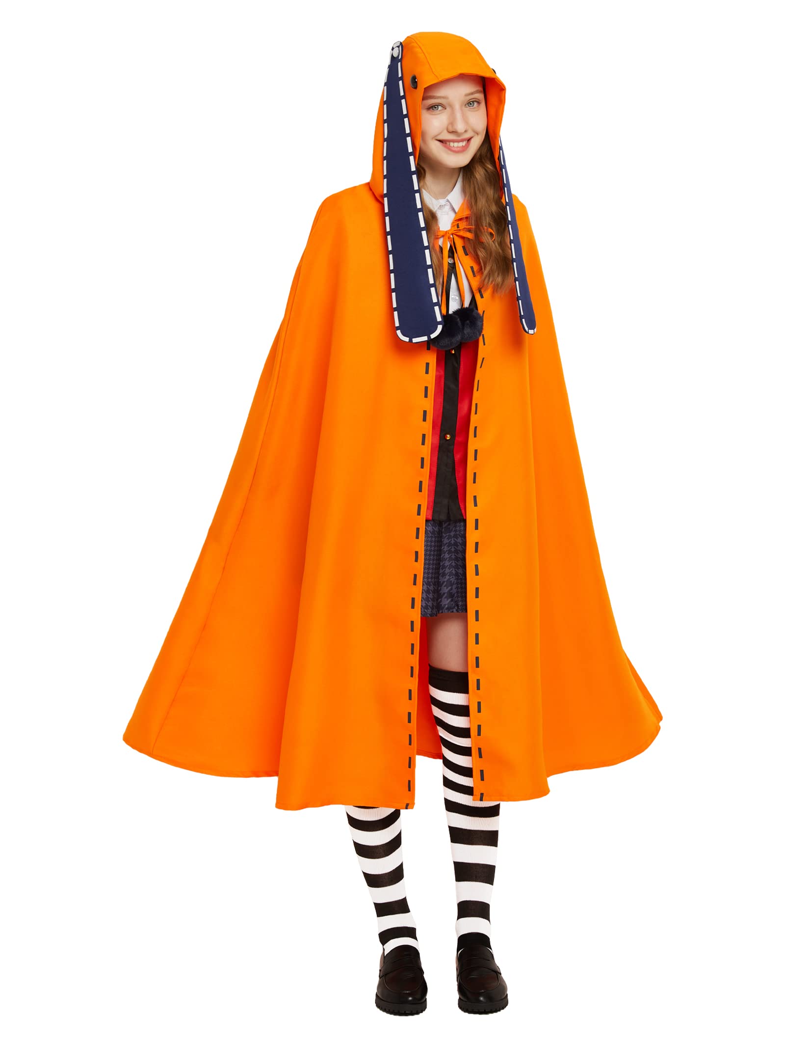 Loiahoer Anime Runa Yomozuki Costume Cloak Hooded Bunny Ears Cape with