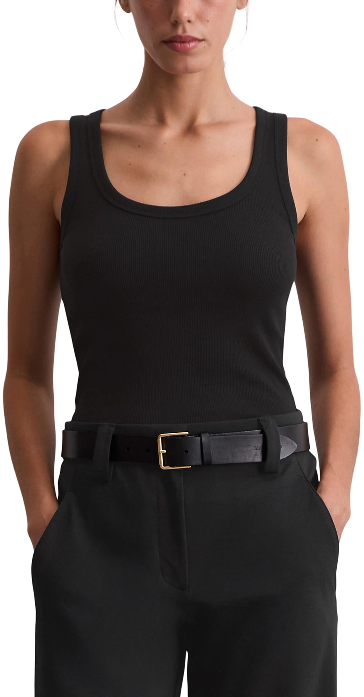 Marc OߴPolo Damen Tanktop mit Rundhalsausschnitt Slim Fit