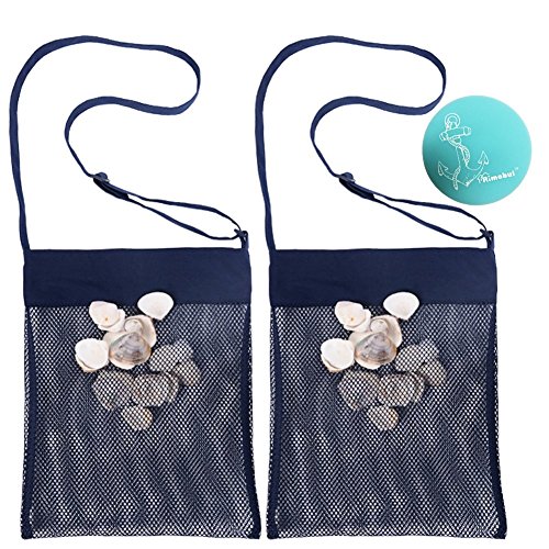 Rimobul Sand Away Beach Treasures Seashell Pocket Mesh Bags - Set of 2