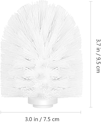 Miniatura 4 de Cabilock 5 cabezales de repuesto para cepillo de inodoro, limpiadores de cepillo redondos de plástico para limpieza eficiente del baño, cerdas