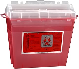 Bemis Healthcare 175030-32 5 Quart Sharps Container, Translucent Red (Pack of 32)