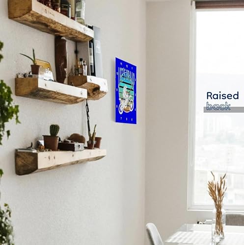 Miniatura 4 de 3dRose Lifes Braap - Reloj de pared silencioso de 13 pulgadas, estilo retro de conducción en el desierto, motocross, cita inspiradora