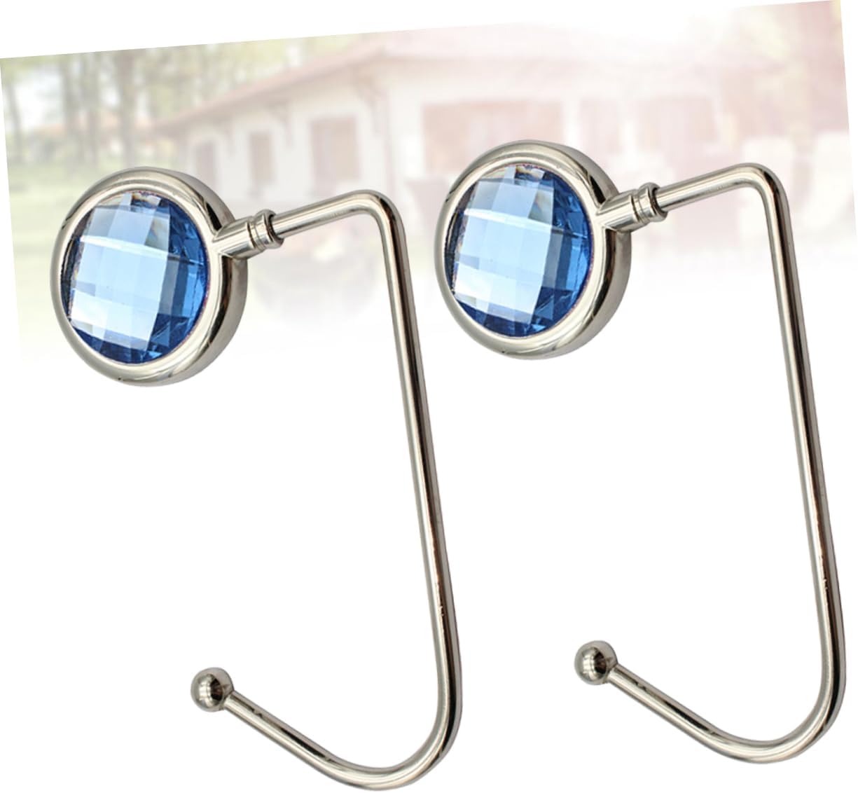 Homoyoyo Alloy Handbag Hangers - 2-Pack Table Side Bag Hooks for Desktops Stylish Pouch Holders