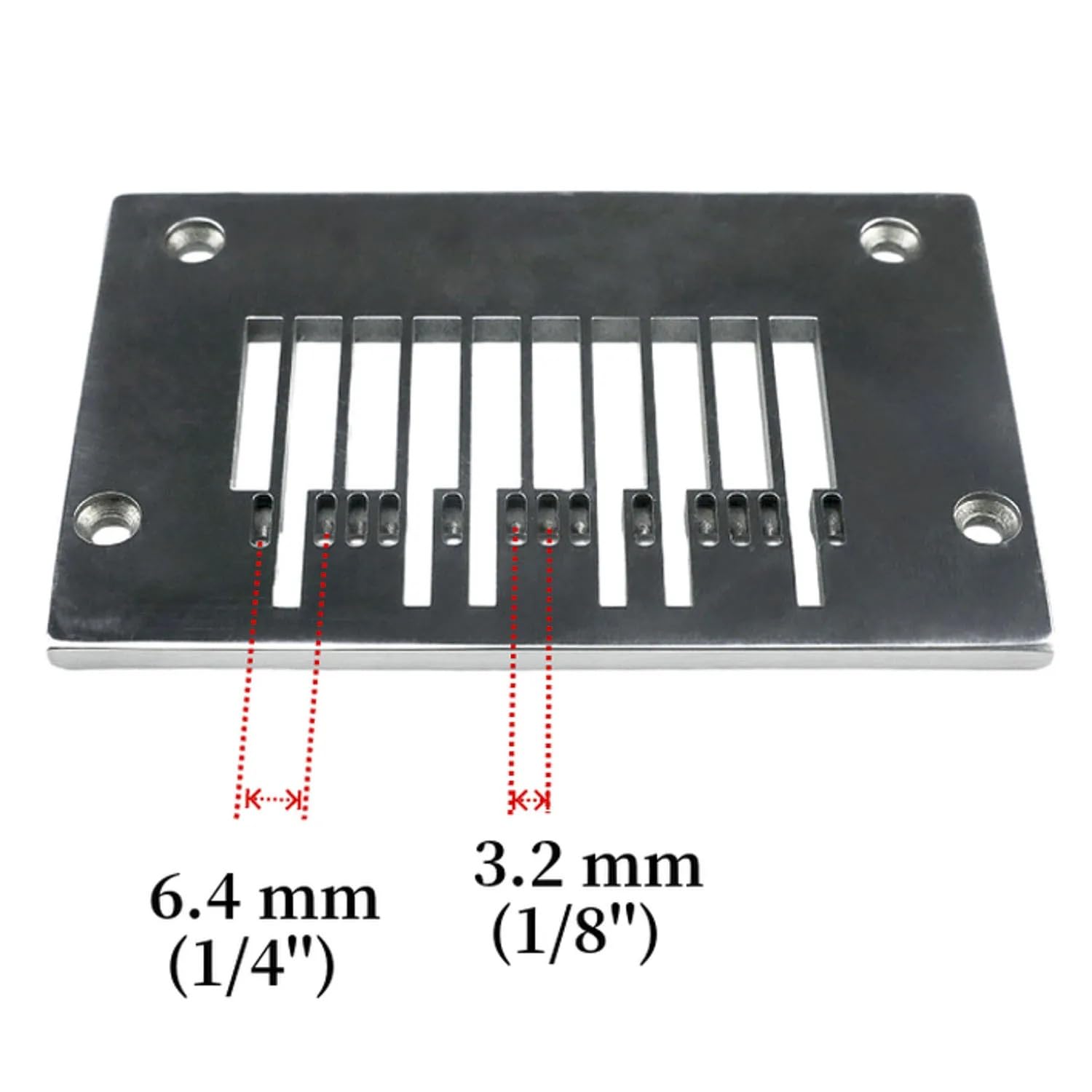 1 Set Mehrnadel-Nähmaschinennadeln for Siruba VC008, QingBen, Murata, Sakura, Nadelabstand 1/8'' und 1/4''