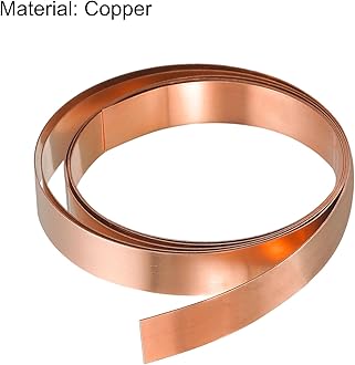 uxcell Copper Sheet Roll, Metal Foil Plate 1000mm x 10mm x 1mm