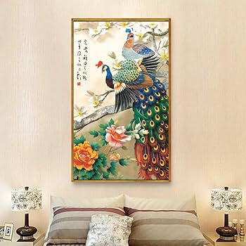 孔雀 牡丹 開運絵画 孔雀 牡丹 開運絵画