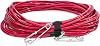MIMIRACLE Heavy Duty Vinyl Float Line Assembly for Spearfishing and Freediving - High Visibility Red, 550 lb Test Strength, Stainless Steel Clips -50Ft