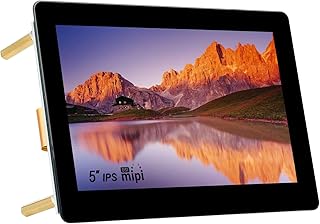 5inch IPS Touch Screen Display for Raspberry Pi, DSI Interface, 800×480 Resolution, Capacitive Touch Panel, Supports Raspberry Pi OS/Ubuntu/Kali / WIN10 IoT and Retropie, up to 5-Points Touch