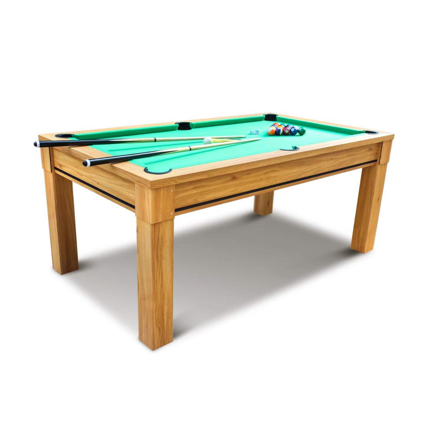CONCEPT USINE | Table à Manger Multi-Jeux Atlanta | Billard et Ping-Pong Intégrés | Plateau Réversible | Gain de Place et Multi-Fonctions | Accessoires Inclus | Idée Cadeau Jeu, Famille et Décoration