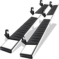 Vista 10 de COMNOVA 6 Pulgadas Estribos y Barras Laterales Nerf Compatibles con 2019-2026 Chevy Silverado 1500, 2020-2026 Silverado/Sierra 2500/3500HD de 2