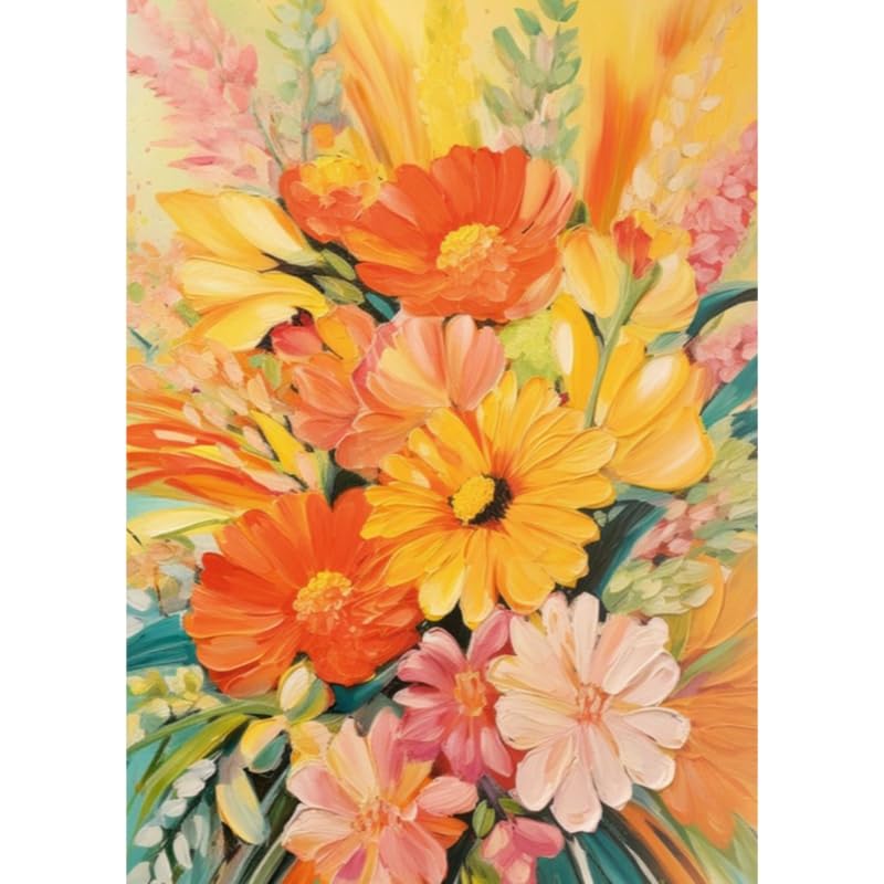 Peinture à l'huile abstraite et colorée pour illuminer un salon ou une chambre