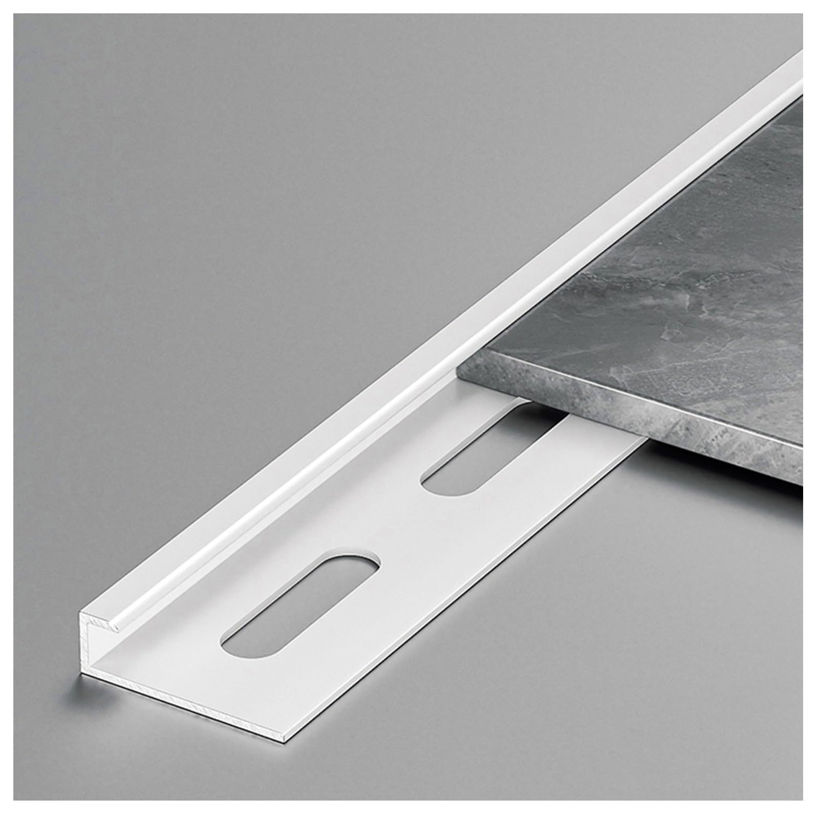 3 Pcs × 100cm/3.2ft Threshold Strip, Doorway Edge Trim, Floor Cover for Wood, Tile, Vinyl, Laminate Floor Seam Transition Strip(White,18.0mm(0.71in))
