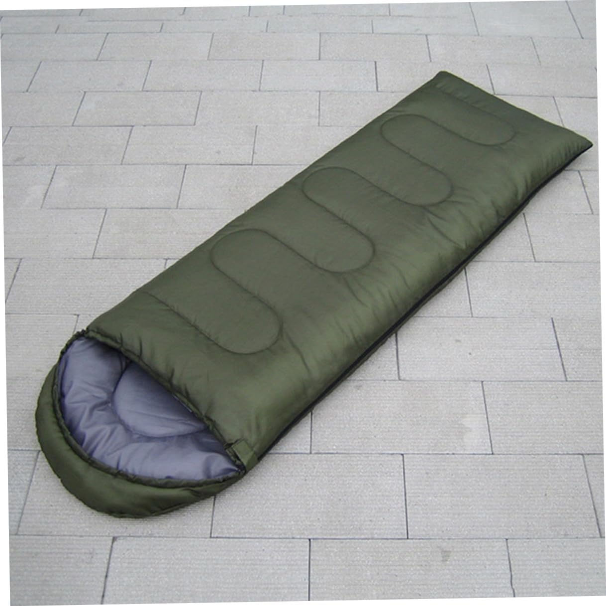 Envelope with Drawstring Hood for Adults and Lightweight Outdoor Camping Gear Compression Sack Included for Hiking Backpacking and Trekking in Spring Summer and Fall Army Green