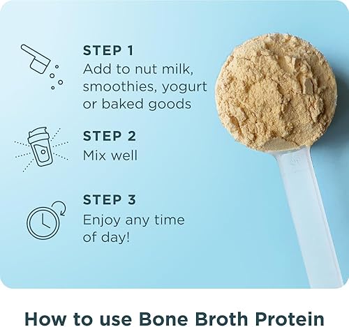 Miniatura 7 de Ancient Nutrition Alimentado con pasto, proteína en polvo de caldo de hueso, 0.71 onzas de proteína, péptidos de colágeno hidrolizados, aptos para
