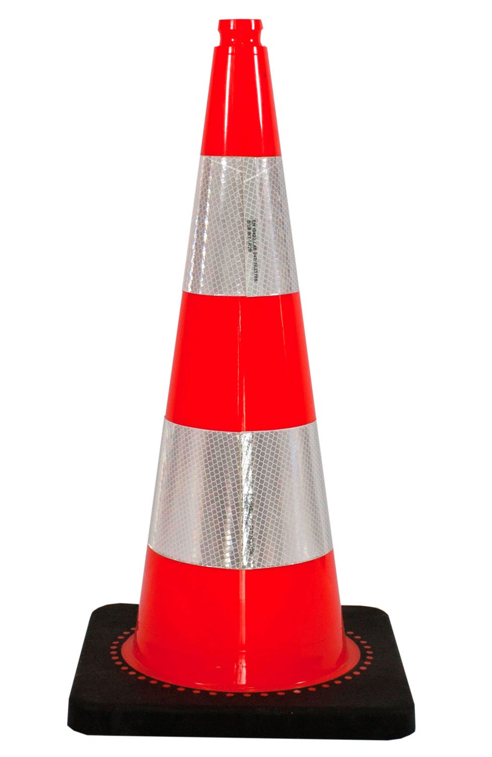 UVV-SHOP Warnkegel, Verkehrsleitkegel, Leitkegel, 75 cm Orange, 2 Reflexstreifen, Typ RA2C reflektierender Kegel
