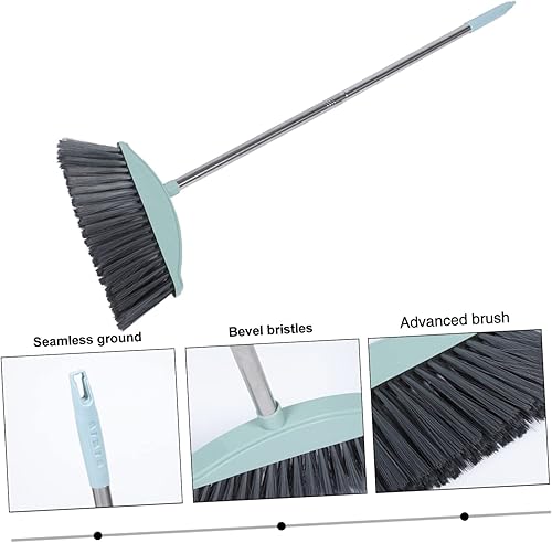 Miniatura 3 de Cabilock Herramienta de barrido de basura, escoba de mango largo, escoba angular, escoba de limpieza de pisos, escoba interior al aire libre para el