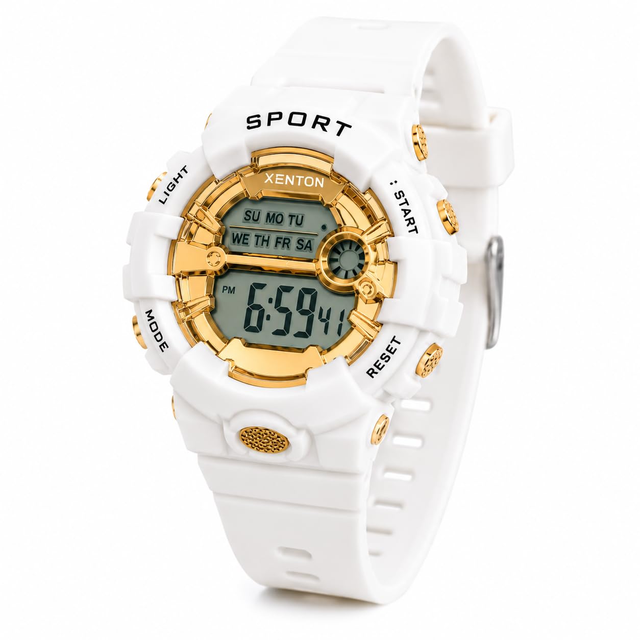Digital Sports Watch for Men & Boys | LED Multi-Function Wrist Watch with Alarm, Stopwatch, Date & Day Display | 30M Water Resistant | Durable Silicone Strap |-image-1