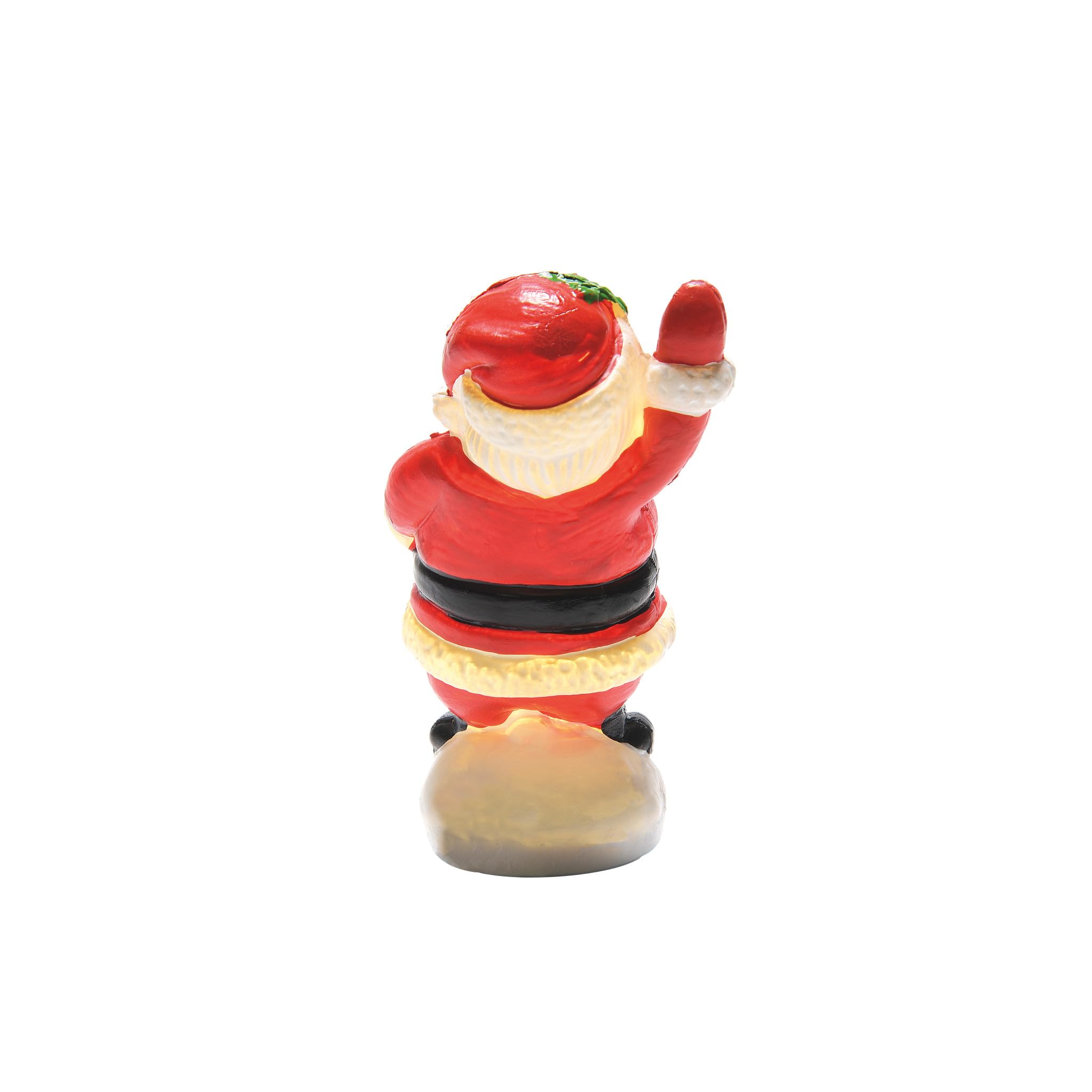 Department 56 Village Collection Accessories Blow Mold Santa Waving Lit Figurine, 2.28 Inch, Multicolor