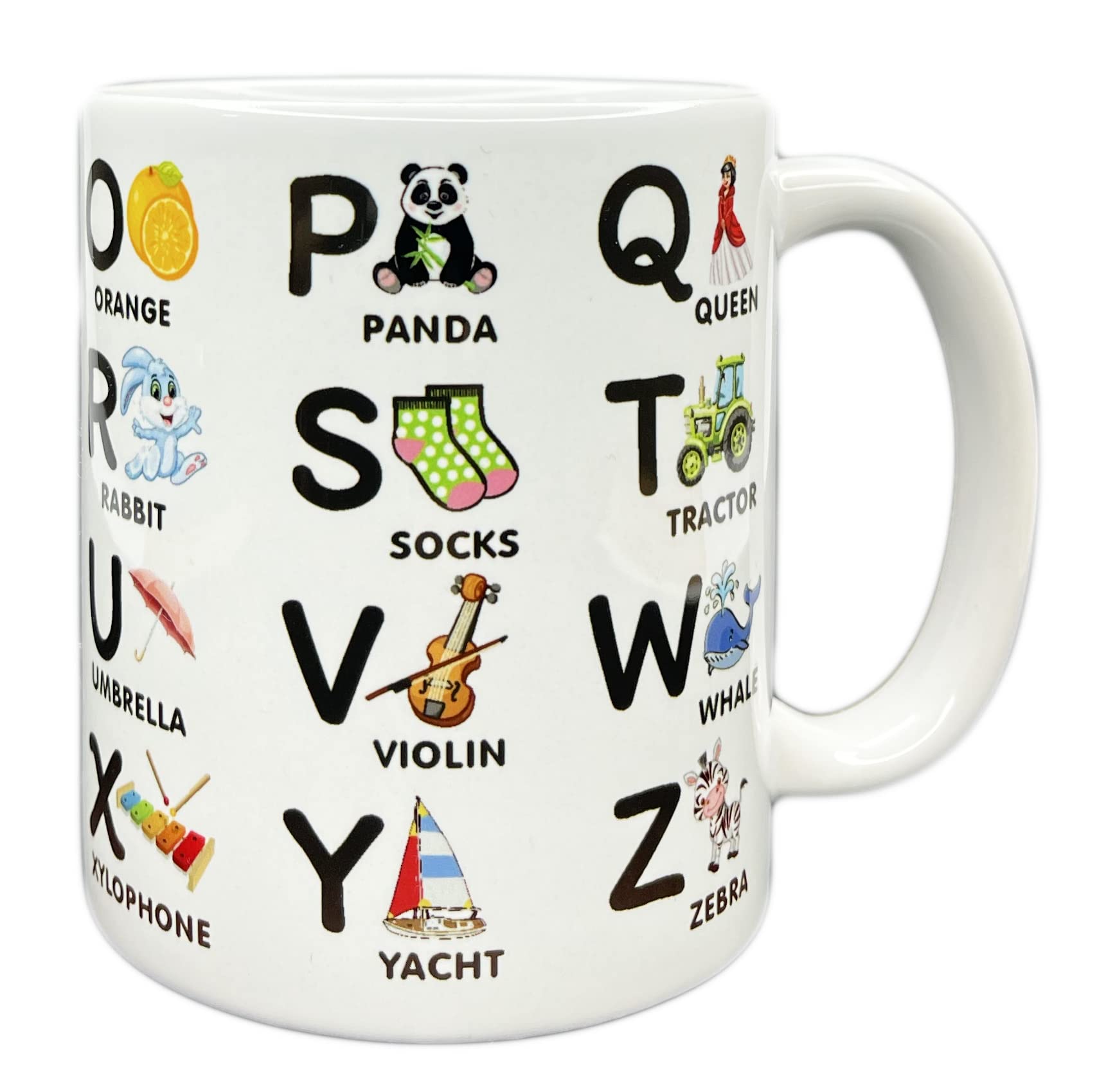 English Alphabet ABC For Kids Gift Present Mug Cup Tea Coffee - 11 oz English Alphabet