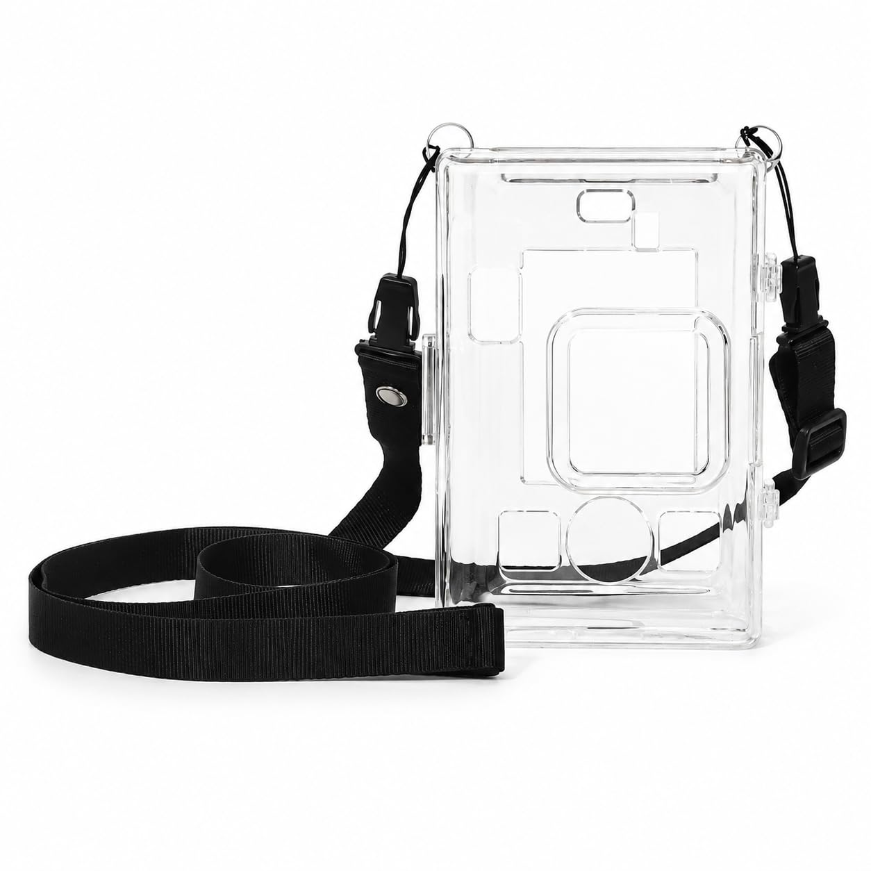 Clear Case for Instant Mini Liplay+, PC Crystal Protective Case for mini LiPlay+/Liplay Plus Camera, Hard Carrying Accessories with Removable Shoulder Strap (Not for liplay)-Clear Transparent-image-13