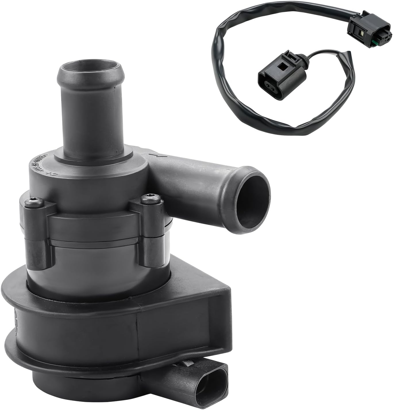 JDMON Auxiliary Engine Water Pump with Plug Replacement for Audi A3/A3 Quattro/Q3/TT Quattro, Volkswagen Beetle/CC/Eos/GTI/Jetta/Passat/Tiguan 2.0L L4 2008-2017 Replacement for 1K0965561J 5N0122093B