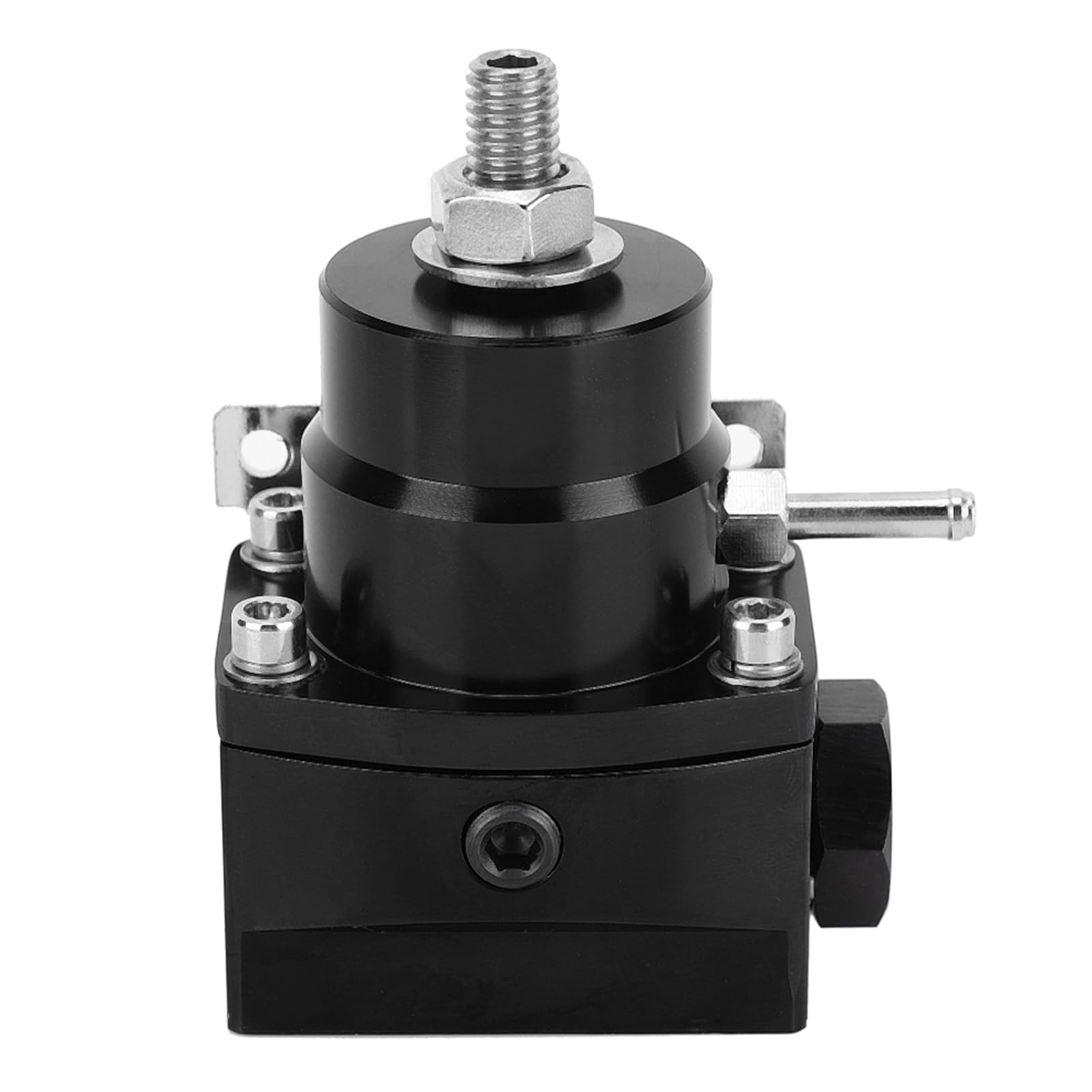Kit de Regulador de Presión de Combustible Ajustable para Automóvil con Medidor de 100 PSI, Acero Inoxidable 304, para Motor Turboalimentado de Alto Rendimiento (BLACK)