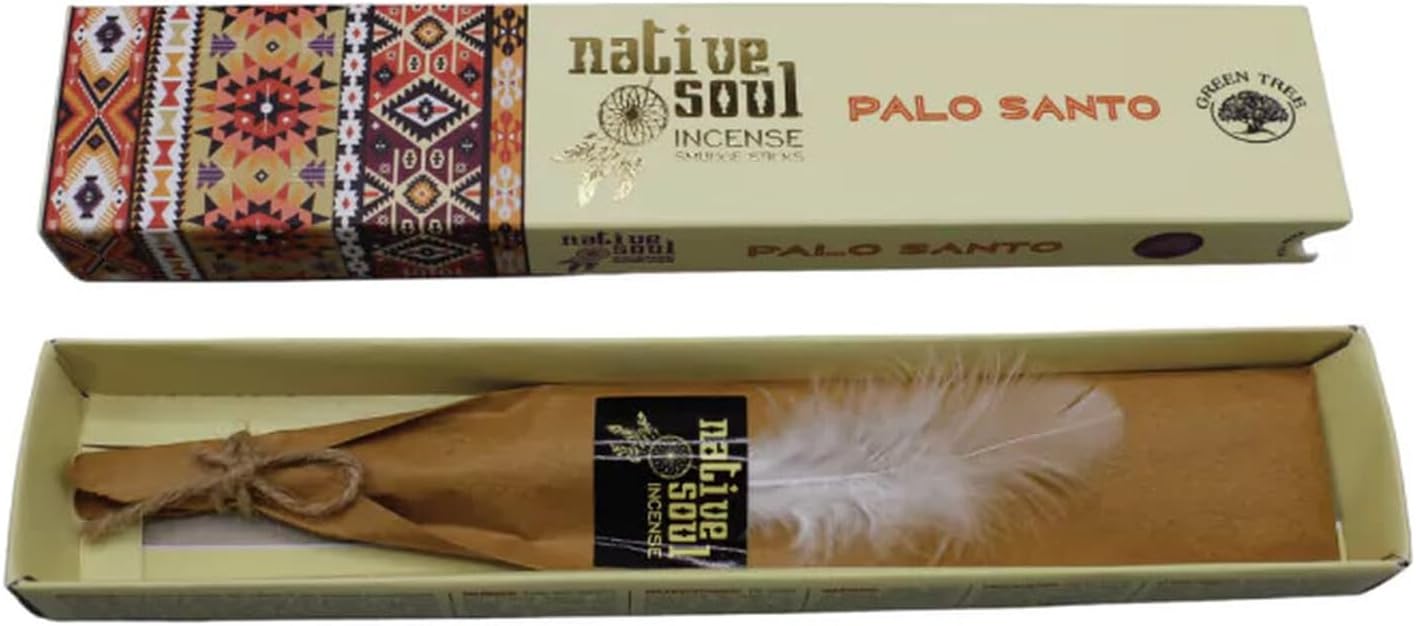 Native Soul Palo Santo Incense Smudge Sticks by Green Tree (Retail Box, 12 Packs)