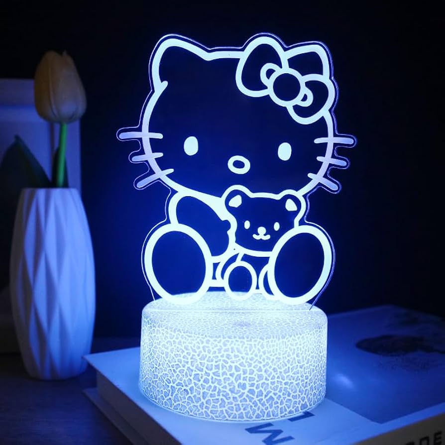 Kitty Night Light - Anime Cat 16 Colors Changing Decorative