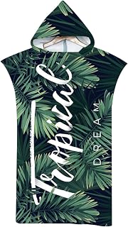 XZincer Toalla de baño con capucha para adultos de microfibra y albornoz Cape Beach de secado rápido, albornoz Cape Sea Beach, toallas de invitados, color negro y plateado (B, talla única)