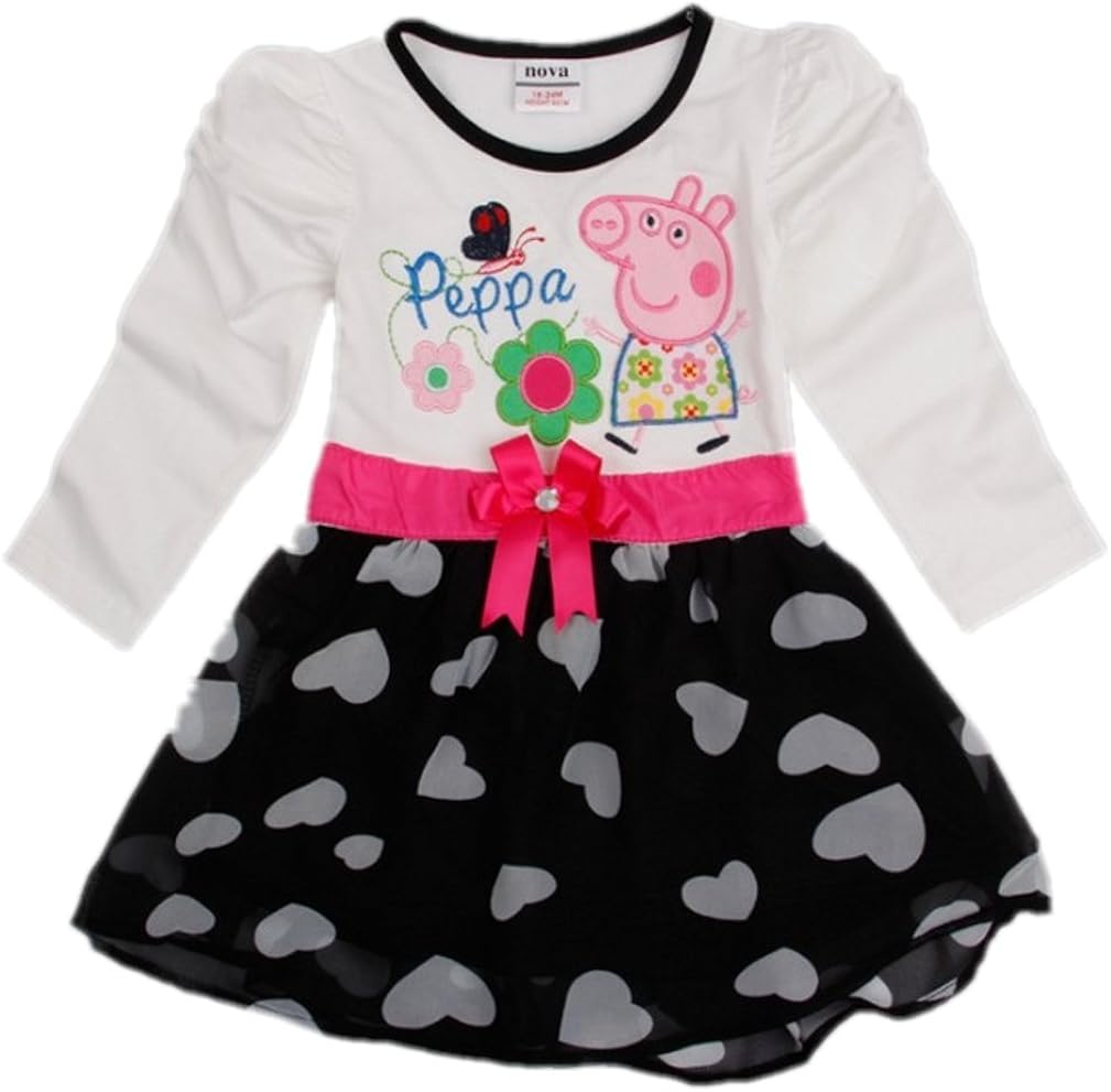 Girl Dress Long-Sleeved Dress Lace Butterfly Belt,White£¬2-6y