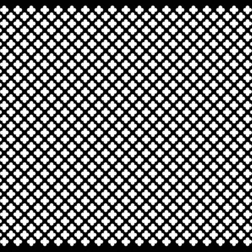 Perforated Aluminum Sheet | Radiator Sheet | Cloverleaf Design | 36 x 24 Inches | Painted Black Aluminum | Decorative Metal Sheet for Radiator Covers Cabinets Vents & DIY Projects | Made in USA