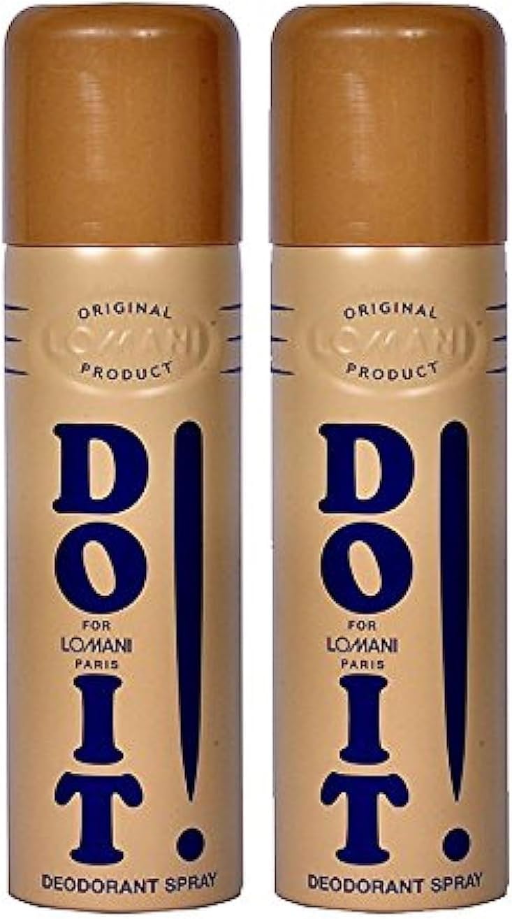 Lomani Pack of 2 Do It Unisex Deodorant Body Spray 200?ml � Long?Lasting Citrus Spicy Fresh Fragrance