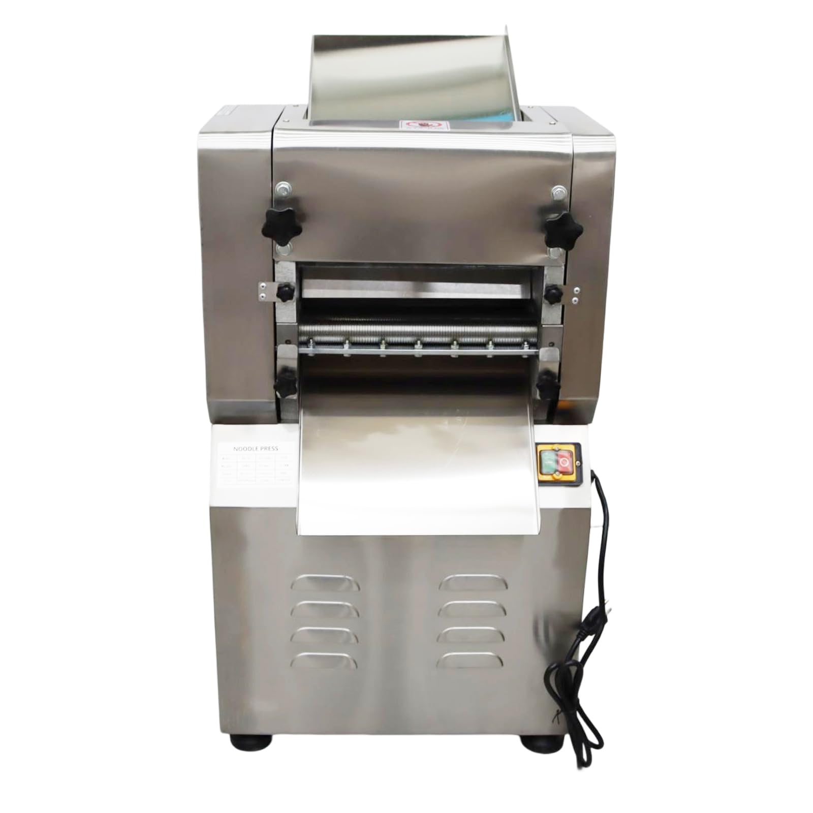 WYDDDARY Commercial Electric Noodle Making 11.4inch Roller Pasta Maker Machine with 1.5mm and 3mm Cast Metal Cutters For Dumplings Noodles 110V 2200W