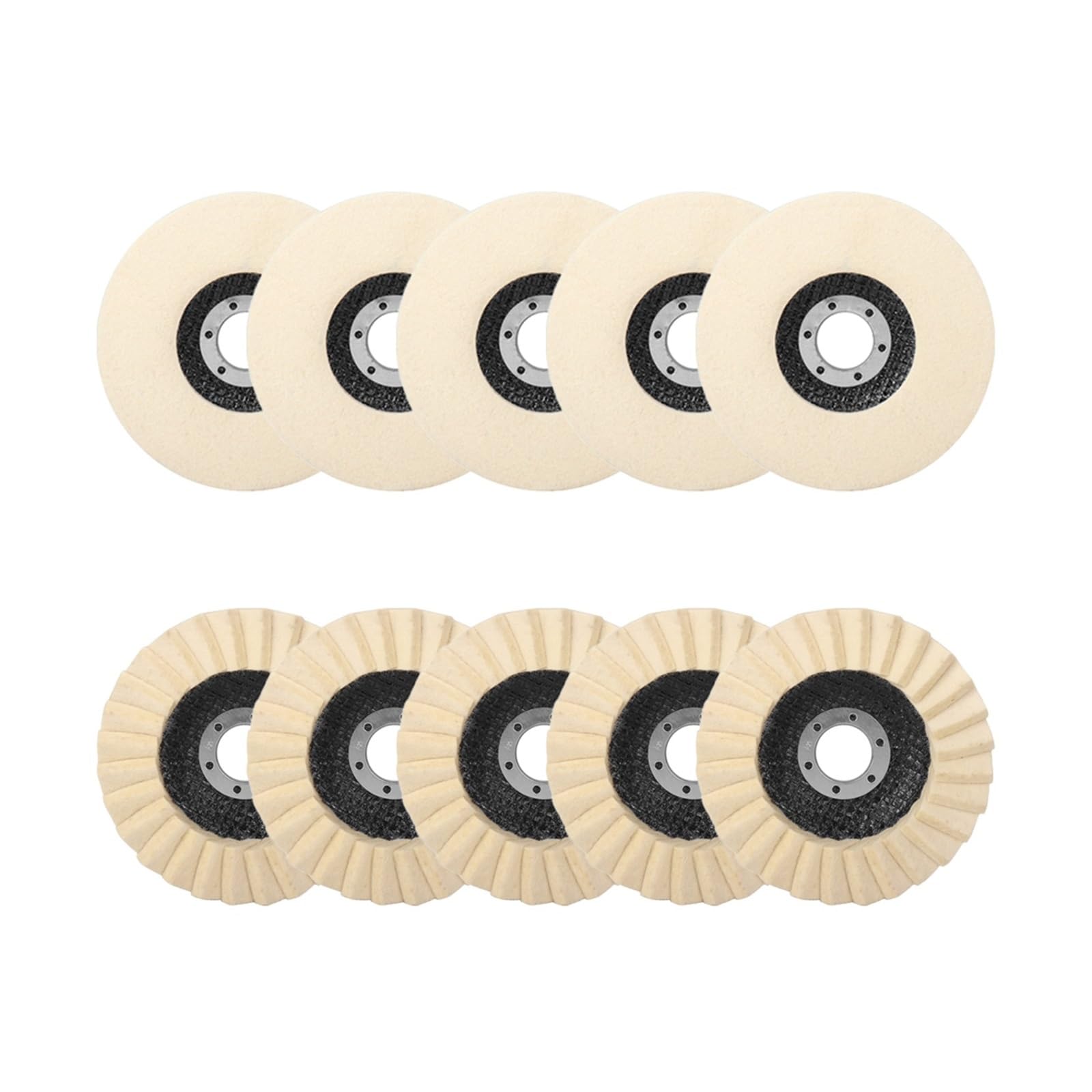 Platorello for lucidatura in lana da 125 mm for smerigliatrice angolare | Disco lucidante for smerigliatura di metallo, vetro, ceramica, tampone in lana, fai da te for la casa(10pcs)