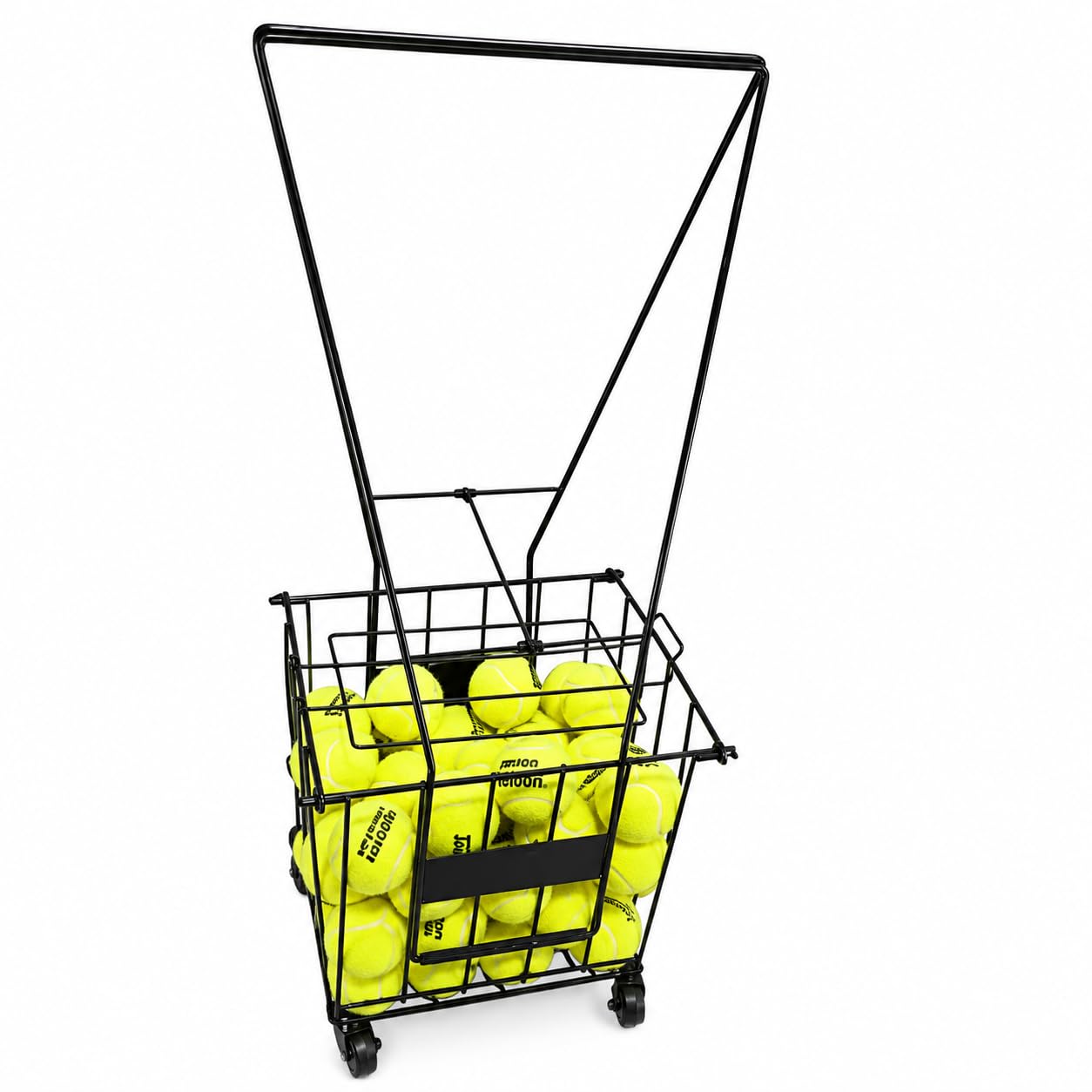 Tennisballkorb mit Rollen, Tennisballsammler für 75 Tennisbälle