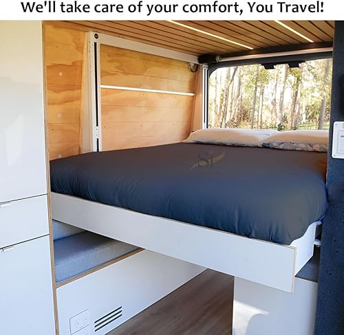 Miniatura 6 de Shreem Linen Juego de sábanas de microfibra para caravana, litera completa de 48 x 75 34 pulgadas, color gris oscuro, se adapta a colchones de hasta