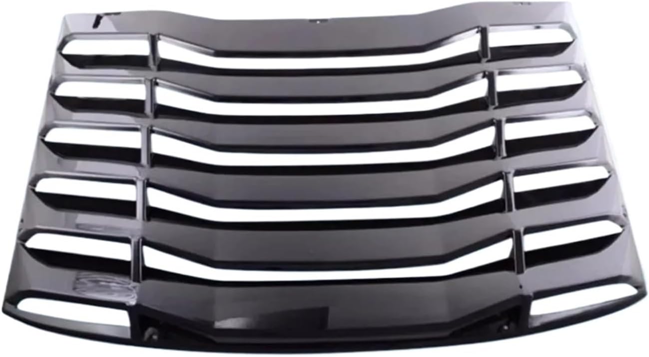 Compatible for Chevrolet Camaro 6th Matte Piano Black Rear Louver Car Window Blind Surround(Piano Black)