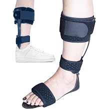 AFO Foot Drop Brace, Comfortable, Perfect Posture, Medical Drop Foot Brace for Walking, Foot Drop Orthotic Brace for Women & Men Large, Left
