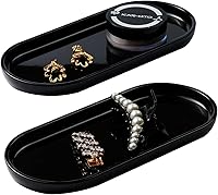 Vista 3 de SheeChung Juego de 2 bandejas de tocador y 6 tarros de masón para baño