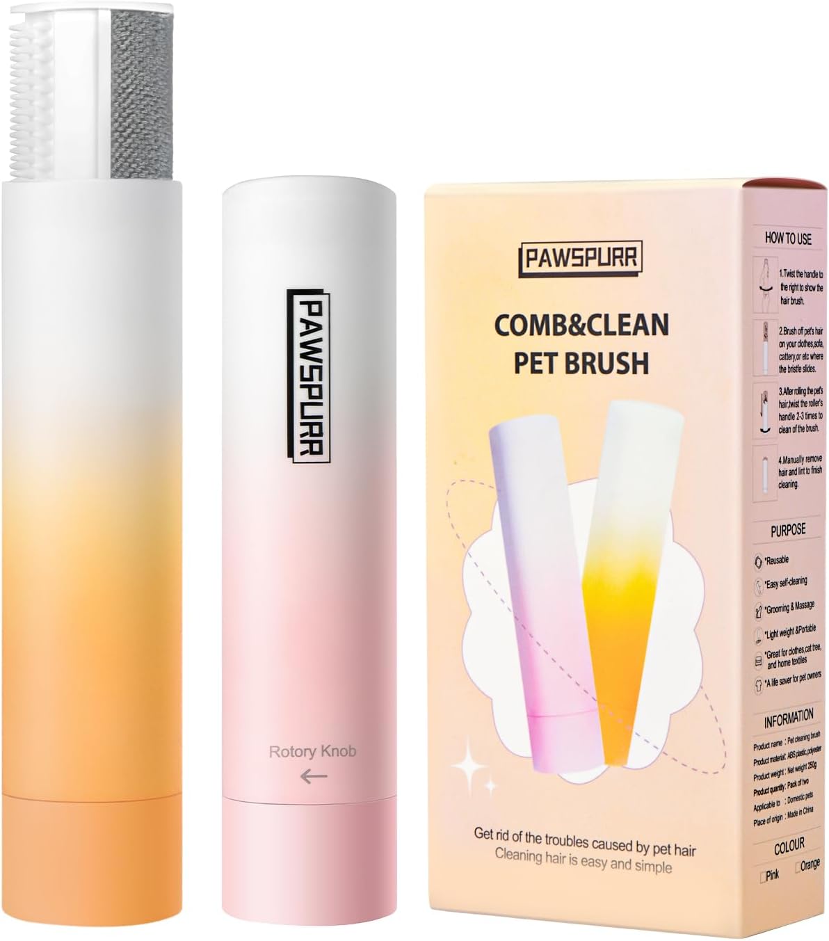 2 Pack Pet Hair Remover, Pet Hair Removal Tool for Small