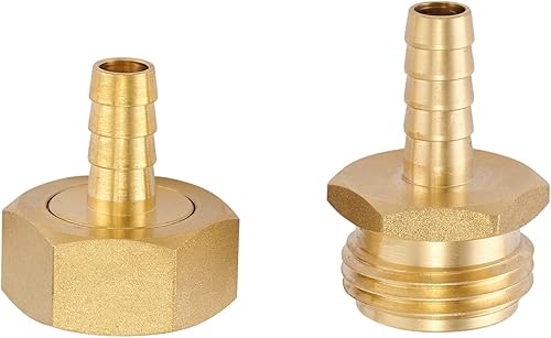 Miniatura 5 de 2 conectores giratorios de latón para manguera de agua de alta calidad, púas de 12 pulgada x adaptador GHT hembra de 34 pulgadas, accesorio de cobre