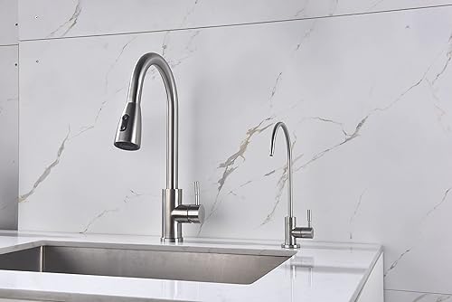 Miniatura 9 de Apaix Grifo de agua potable de acero inoxidable cepillado, grifo purificador de agua de cocina para sistema de filtración de agua de ósmosis inversa