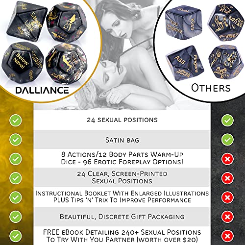 Naughty But Dice | Sex Dice Sex Game For Adult Couples Prime With 34-Position Booklet | Sex Toys & Games For Adults, Beautifully Gift Packaged To Make The Perfect Couples Gift (Black) #TOP5