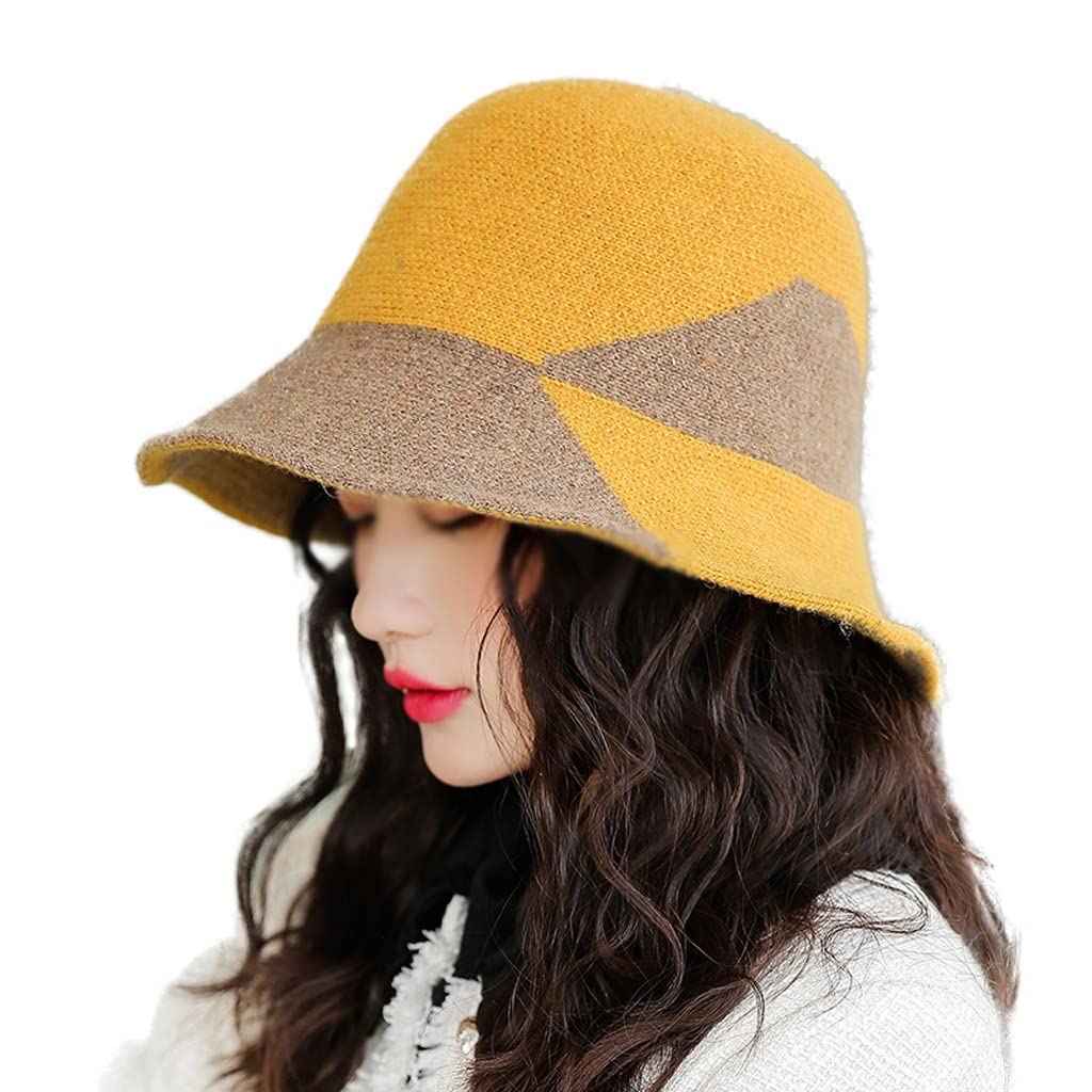 czapka zimowa, Zimowe jesienne damskie czapki z dzianiny typu bucket hat