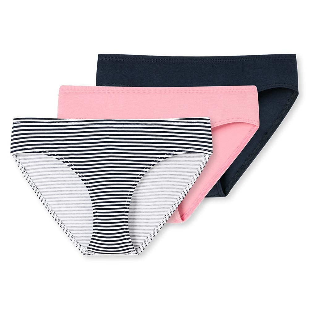 Schiesser Mädchen 3 PACK Unterwäsche Slips - 95/5 Organic Bio Baumwolle - Größe 140 bis 176