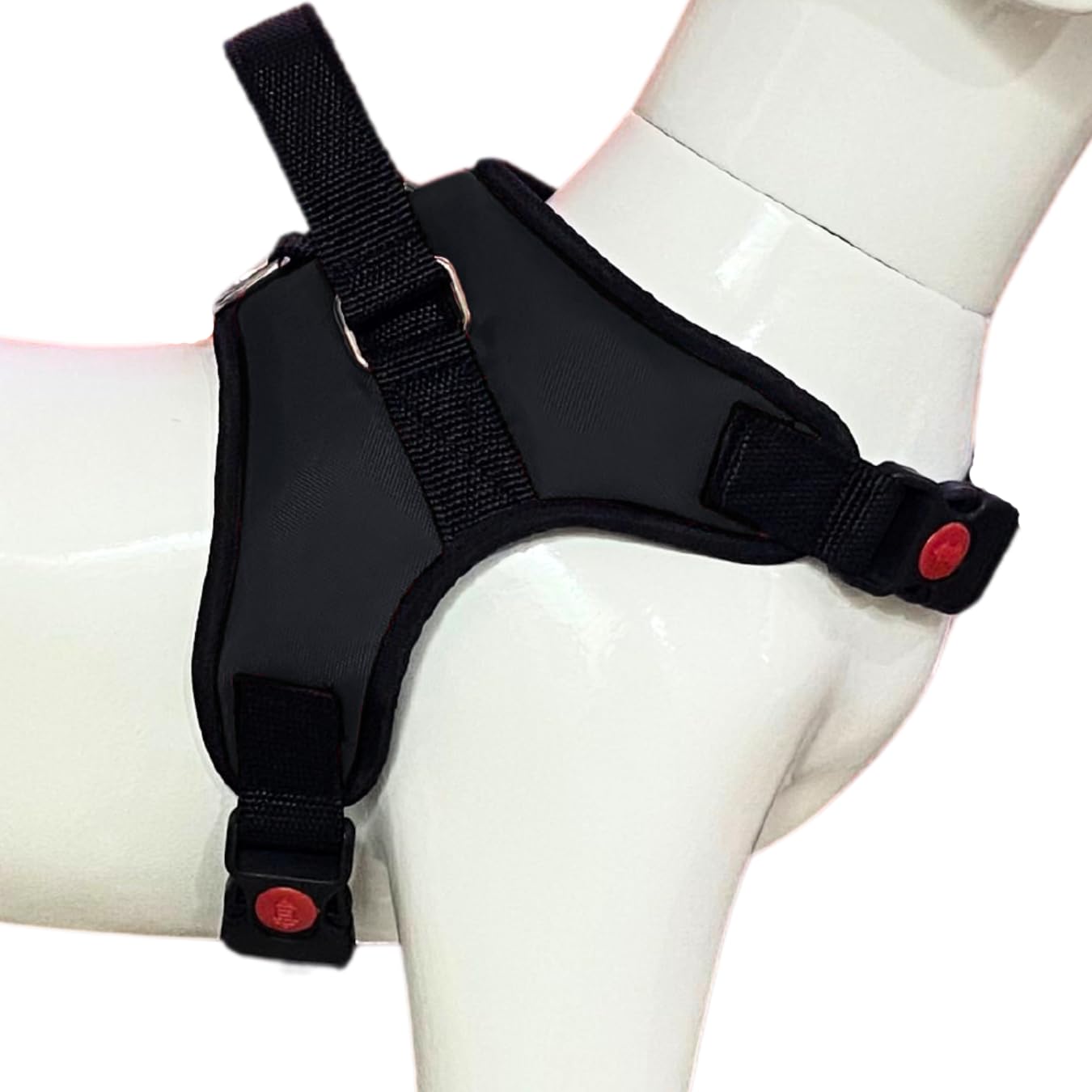 Dog Body Belt Harness | Adjustable Size, Soft Padded Harness | for 35+Kg Pets (XL, Black)